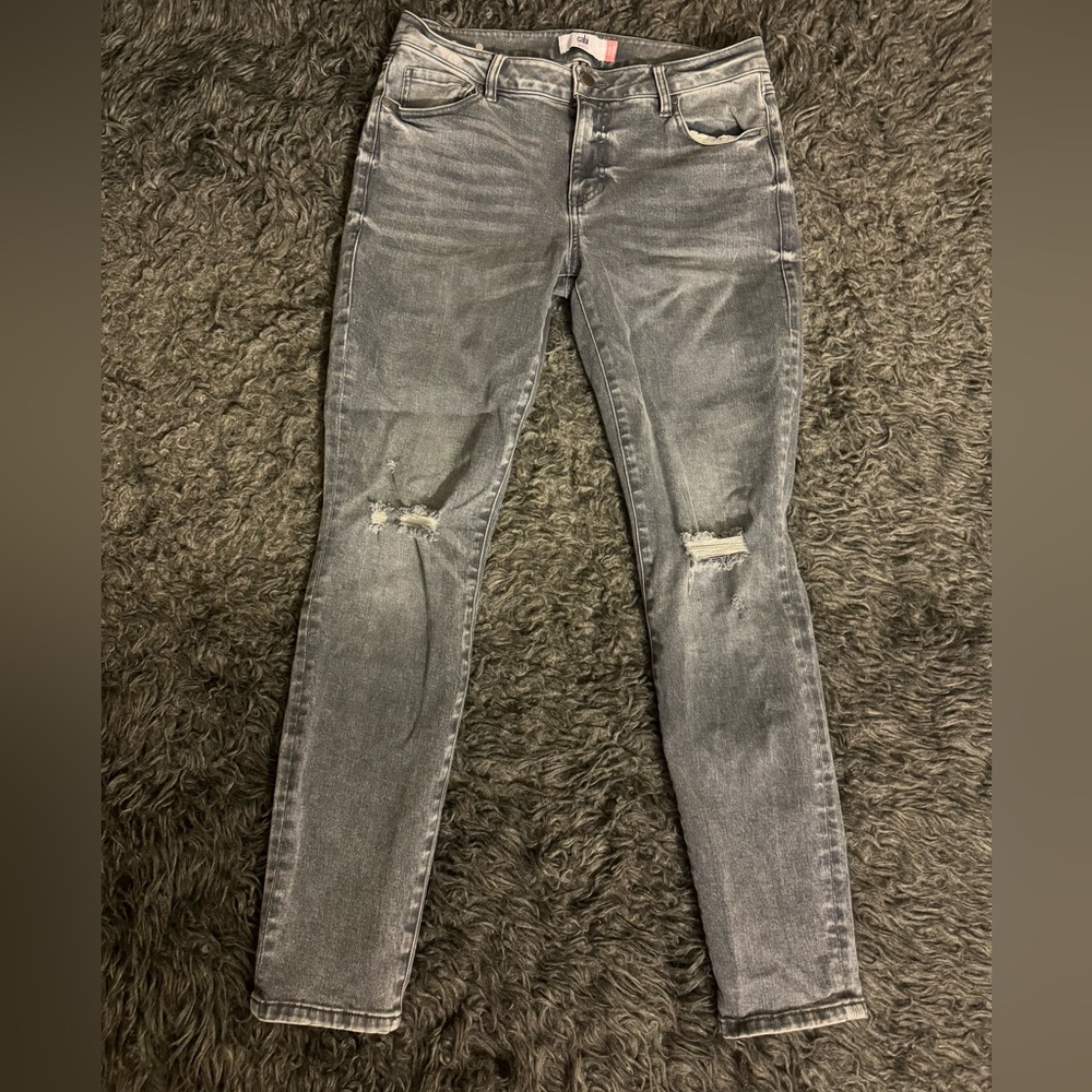 Grey CAbi Ripped Skinny Jeans